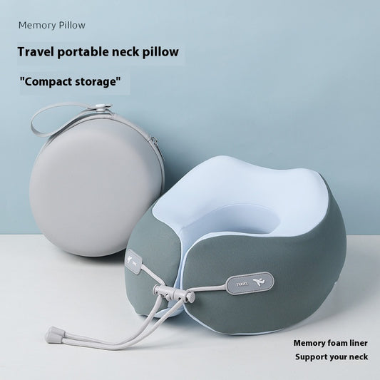 Memory Foam U-shaped Pillow Travel Neck Pillow Storage
